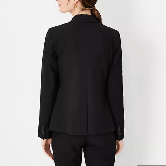 Ann Taylor Black Wool 2-Button Blazer| Size 8 - Picture 6 of 10